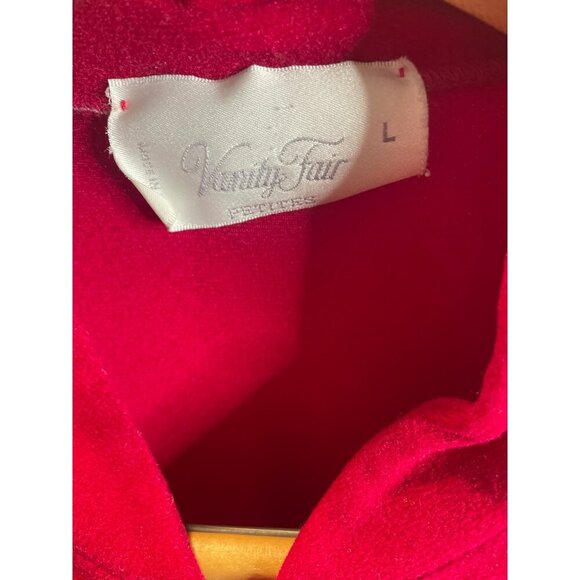 Vintage Vanity Fair Sleepwear Red Full Length Zippered Dressing Gown SZ Large - Picture 6 of 7